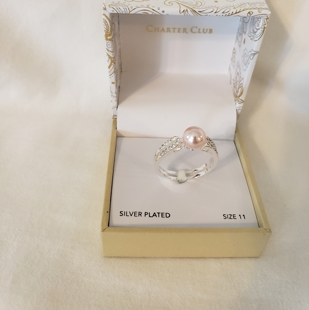 Charter Club Pink and Silver Ring Jewelry